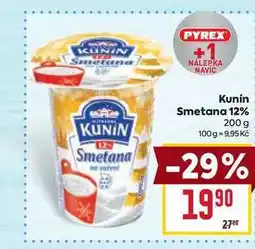 Billa Kunin Smetana 12% 200 g nabídka
