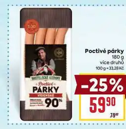 Billa Poctivé párky 180 g nabídka