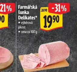 Albert Farmářská šunka Delikates 100 g nabídka