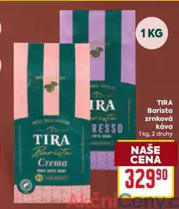 Billa TIRA Barista zrnková Κάνα 1 kg nabídka
