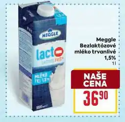 Billa Meggle Bezlaktózové mléko trvanlivé 1,5% 1l nabídka