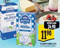 Albert Trvanlivé mléko 1,5% 1 l nabídka