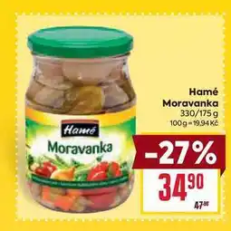 Billa Hamé Moravanka 330/175 g nabídka