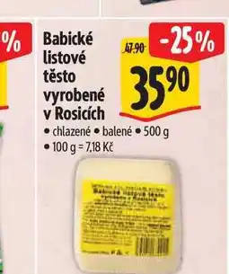 Albert Babické listové těsto vyrobené v Rosicích 500 g nabídka