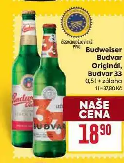 Billa Budweiser Budvar Originál, Budvar 33 0,5l nabídka