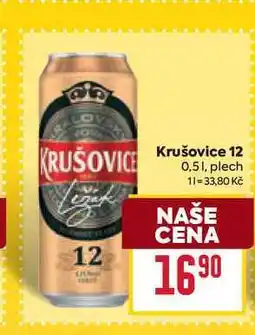 Billa Krušovice 12 0,51, plech nabídka