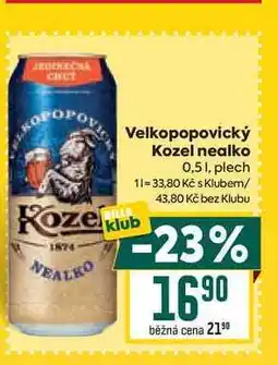 Billa Velkopopovický Kozel nealko 0,51, plech nabídka