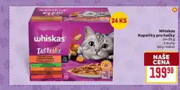 Billa Whiskas Kapsičky pro kočky 24× 85 g nabídka