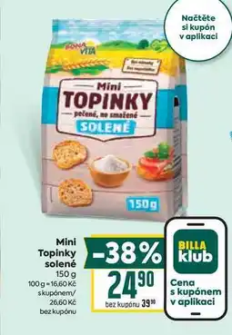 Billa Mini Topinky solené 150 g nabídka