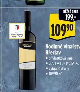 Albert Rodinné vinařstv Břeclav 0,75 l nabídka