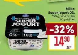 Billa Milko Super jogurt 0% 150 g nabídka