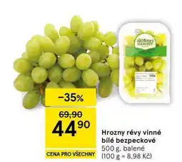 Tesco Hrozny révy vinné bílé bezpeckové, 500 g, balené nabídka