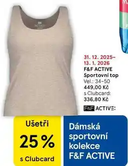 Tesco F&F ACTIVE Sportovní top Vel.: 34-50 nabídka
