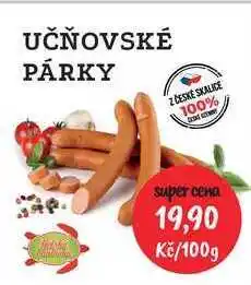 RABBIT řeznictví UČŇOVSKÉ PÁRKY Z ČESKÉ SKALICE 100% 100g nabídka
