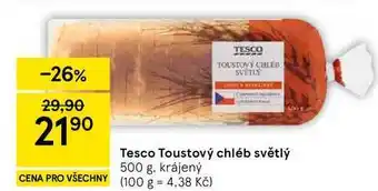 Tesco Tesco Toustový chléb světlý, 500 g, krájený nabídka