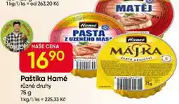 Hruška Hamé paštika 75g, různé druhy nabídka