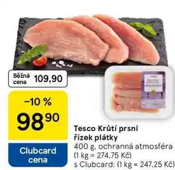 Tesco Tesco Krůtí prsní řízek plátky, 400 g nabídka