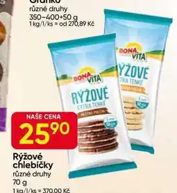 Hruška BONA VITA Rýžové chlebíčky různé druhy 70 g nabídka