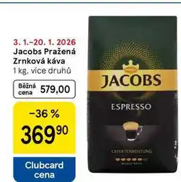Tesco Jacobs Pražená Zrnková káva, 1 kg nabídka