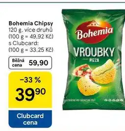 Tesco Bohemia Chipsy, 120 g. více druhů nabídka