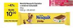 Tesco Nestlé Nesquik Oplatka v mléčné čokoládě, 26 g nabídka