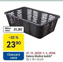 Tesco Zebra Úložný košík, 25 x 15 x 8 cm nabídka