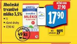 Albert Jihočeské trvanlivé mléko 3,5% nabídka