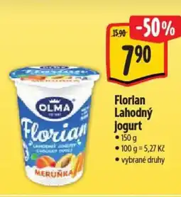 Albert OLMA Florian Lahodný jogurt nabídka