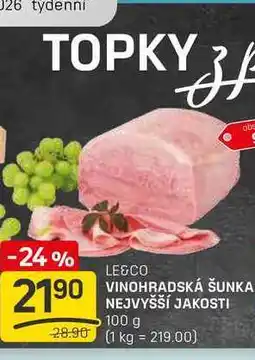 Flop VINOHRADSKÁ ŠUNKA NEJVYŠŠÍ JAKOSTI 100 g nabídka