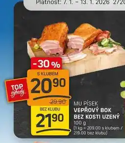 Flop VEPŘOVÝ BOK BEZ KOSTI UZENÝ 100 g nabídka