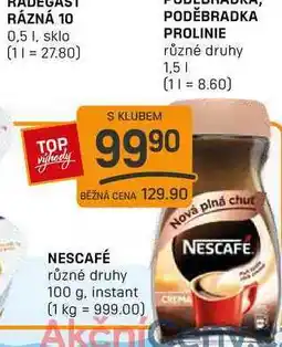 Flop NESCAFÉ různé druhy 100 g, instant nabídka