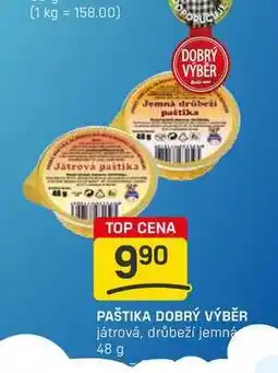 Flop PAŠTIKA DOBRÝ VÝBĚR játrová, drůbeží jemná 48 g nabídka