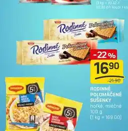 Flop RODINNÉ POLOMÁČENÉ SUŠENKY hořké, mléčné 100 g nabídka