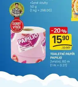 Flop TOALETNÍ PAPÍR PAPILIO 2vrstvý, 60 m nabídka