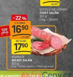 Flop SELSKÝ SALÁM 100 g nabídka