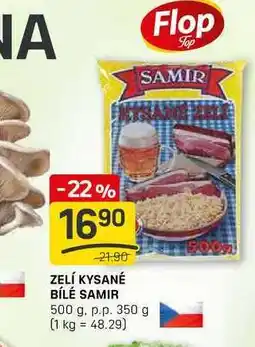 Flop ZELÍ KYSANÉ BÍLÉ SAMIR 500 g. p.p. 350 g nabídka
