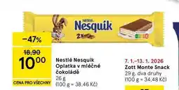 Tesco Nestlé Nesquik Oplatka v mléčné čokoládě, 26 g nabídka