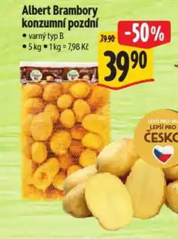 Albert Albert Brambory konzumní pozdní nabídka