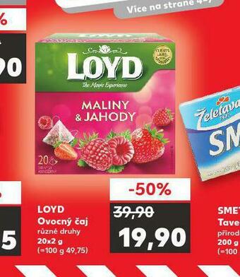 Kaufland Loyd ovocný čaj nabídka