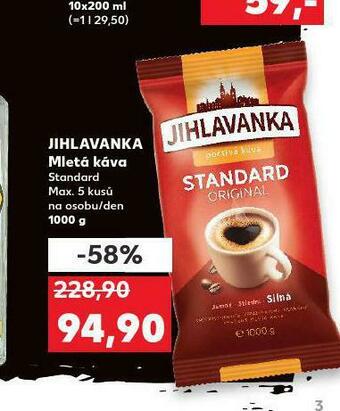 Kaufland Jihlavanka mletá káva nabídka