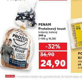 Kaufland Penam proteinový toust nabídka