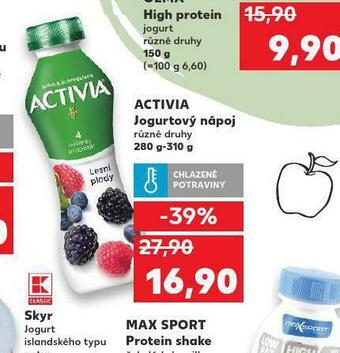 Kaufland Activia jogurtový nápoj nabídka