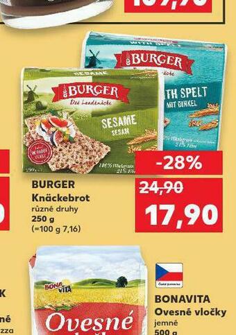 Kaufland Burger knäckebrot nabídka