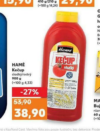 Kaufland Hamé kečup nabídka