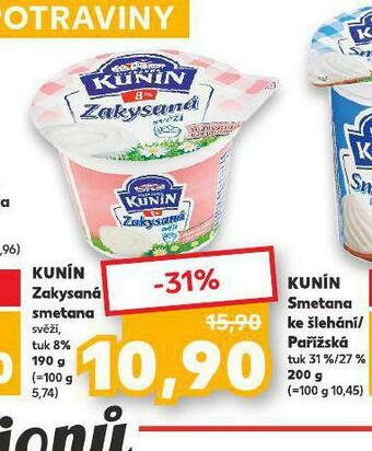 Kaufland Kunín zakysaná smetana nabídka