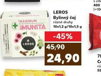 Kaufland Leros bylinný čaj nabídka
