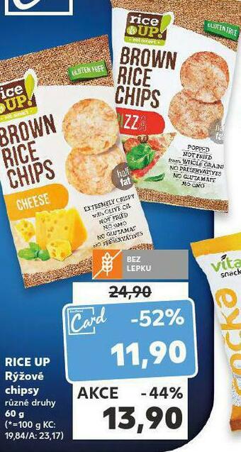 Kaufland Rice up rýžové chipsy nabídka