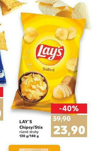 Kaufland Lay´s chipsy / stix nabídka