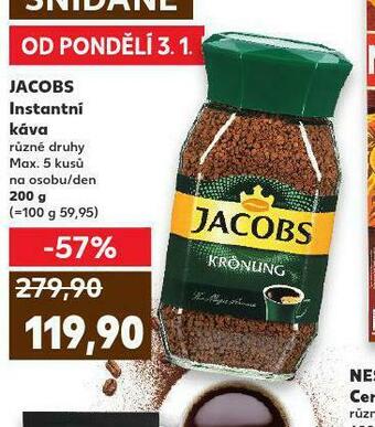 Kaufland Jacobs instantní káva nabídka