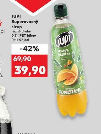 Kaufland Jupí superovocný sirup nabídka